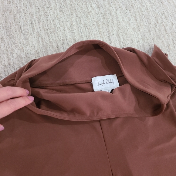 Joseph Ribkoff Brown Wide Leg PantsJOSEPH RIBKOFF Wide Leg Crop Womens Size 8 Pu - Picture 3 of 10